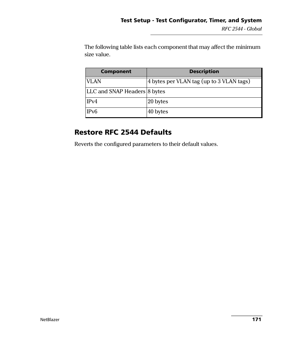 Restore rfc 2544 defaults | EXFO FTB-800 Series for FTB-1 User Manual | Page 181 / 621