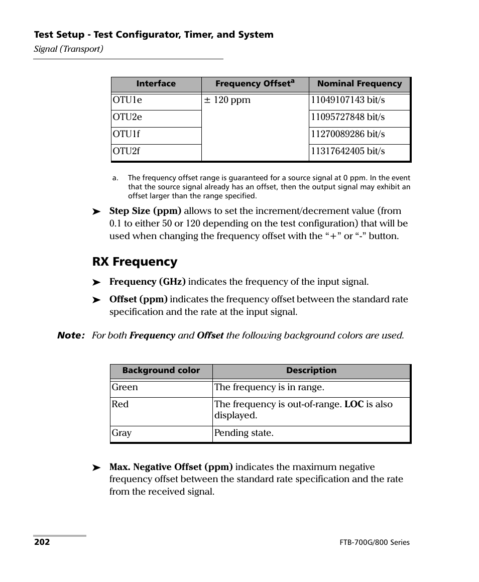 Rx frequency | EXFO FTB-800 Series for FTB-1 User Manual | Page 212 / 621