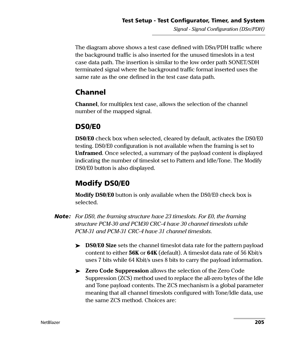 Channel, Ds0/e0, Modify ds0/e0 | EXFO FTB-800 Series for FTB-1 User Manual | Page 215 / 621