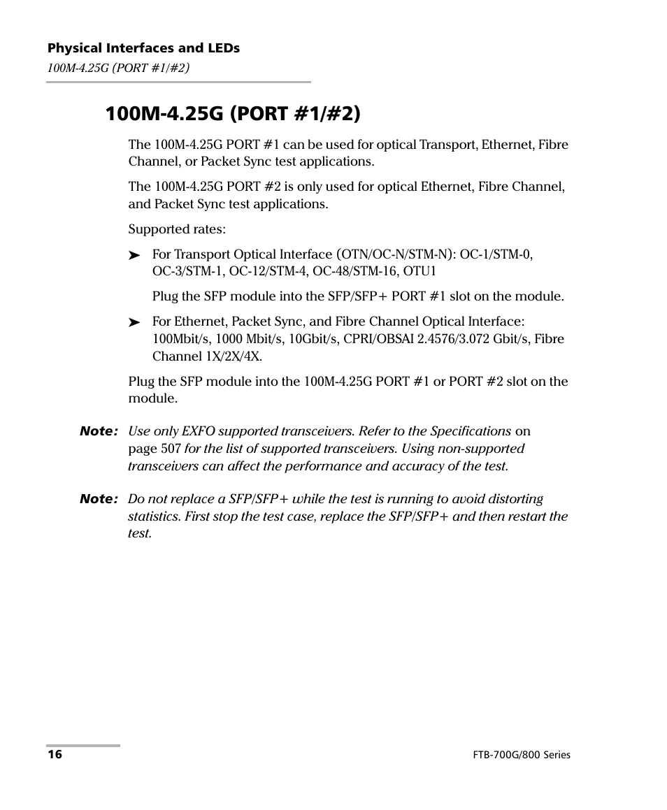 100m-4.25g (port #1/#2) | EXFO FTB-800 Series for FTB-1 User Manual | Page 26 / 621