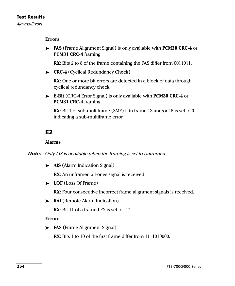 EXFO FTB-800 Series for FTB-1 User Manual | Page 264 / 621