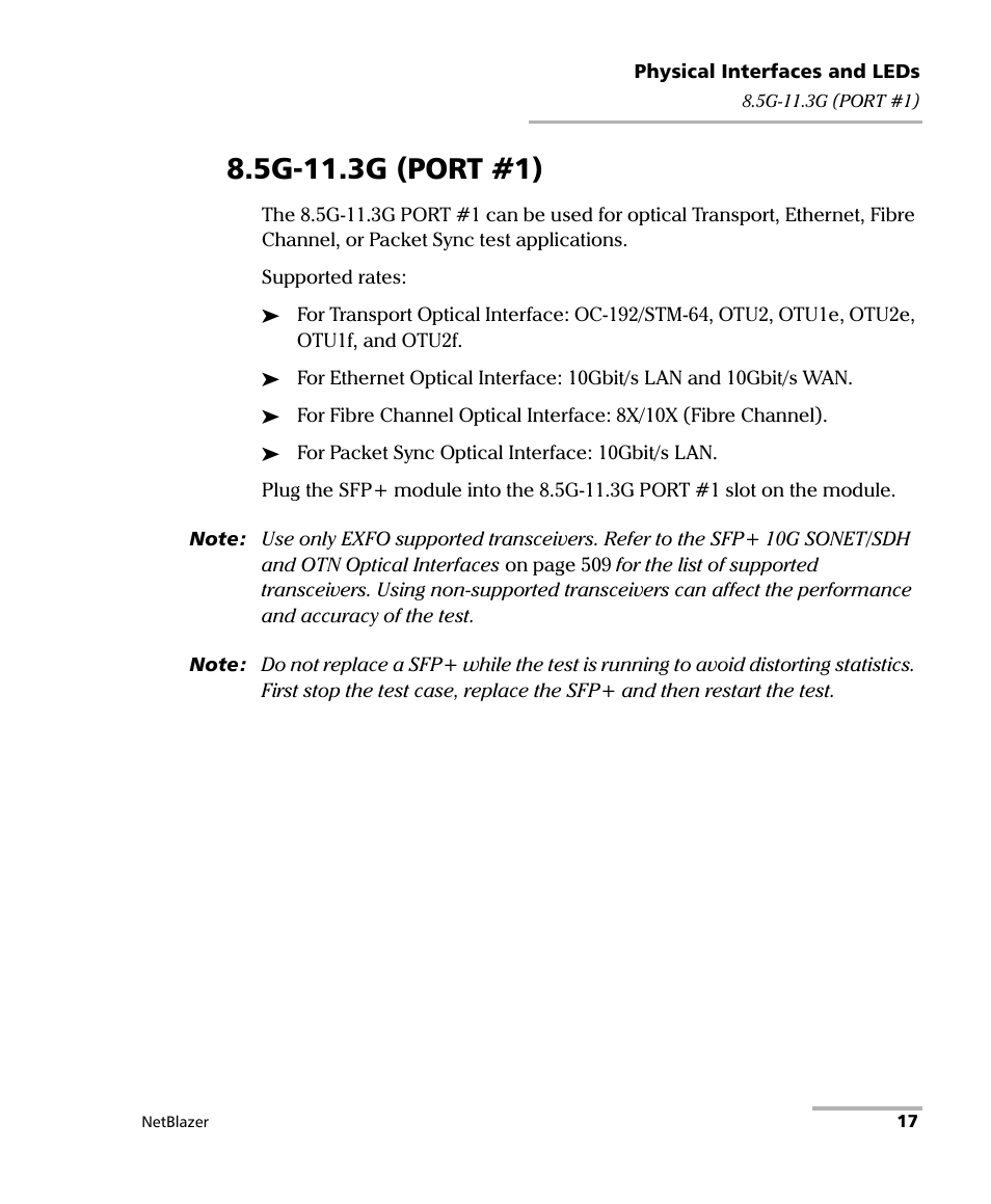 5g-11.3g (port #1) | EXFO FTB-800 Series for FTB-1 User Manual | Page 27 / 621