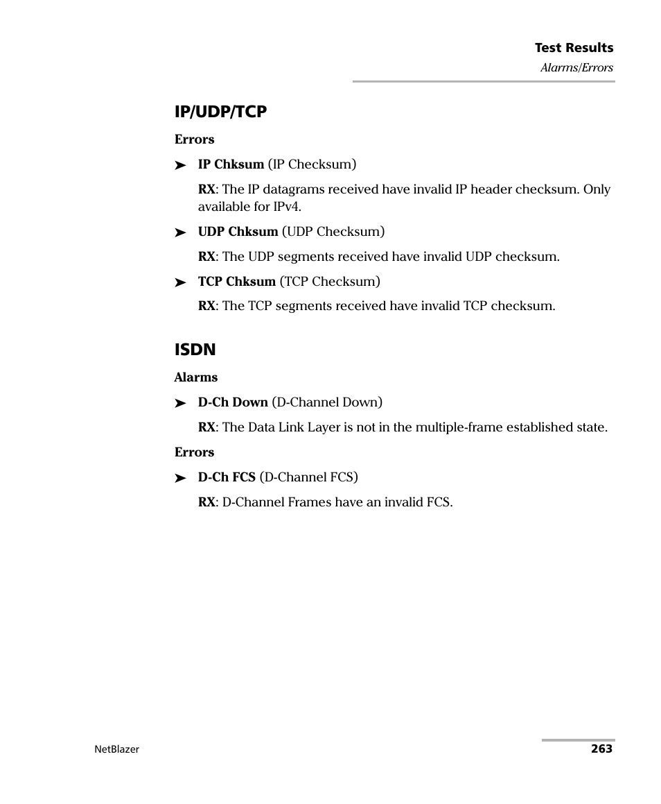 Ip/udp/tcp, Isdn | EXFO FTB-800 Series for FTB-1 User Manual | Page 273 / 621