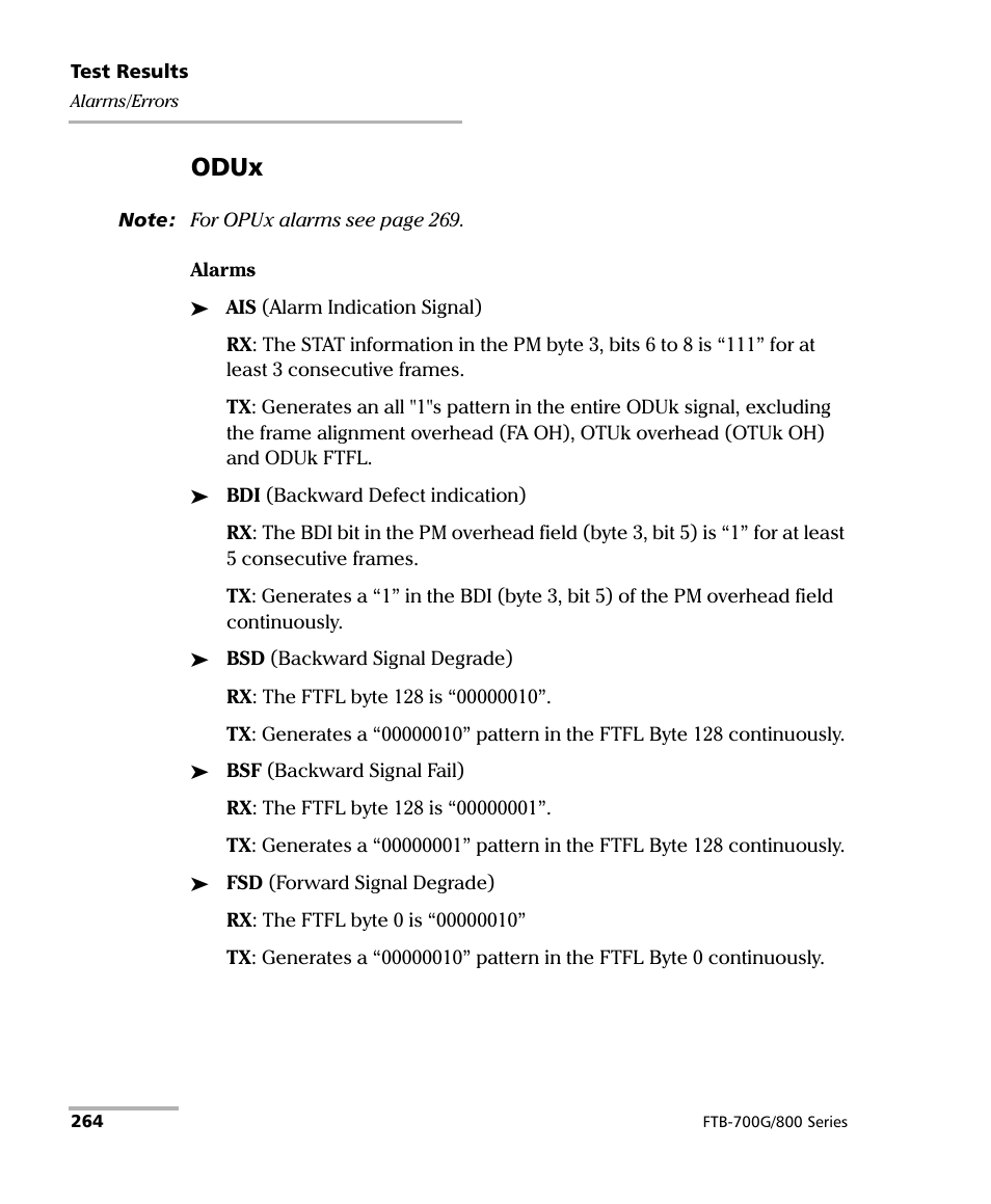 Odux | EXFO FTB-800 Series for FTB-1 User Manual | Page 274 / 621