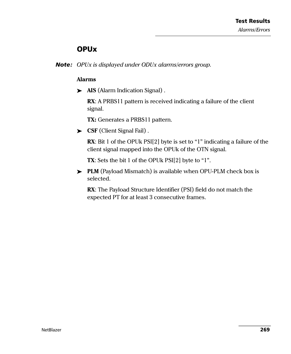 Opux | EXFO FTB-800 Series for FTB-1 User Manual | Page 279 / 621