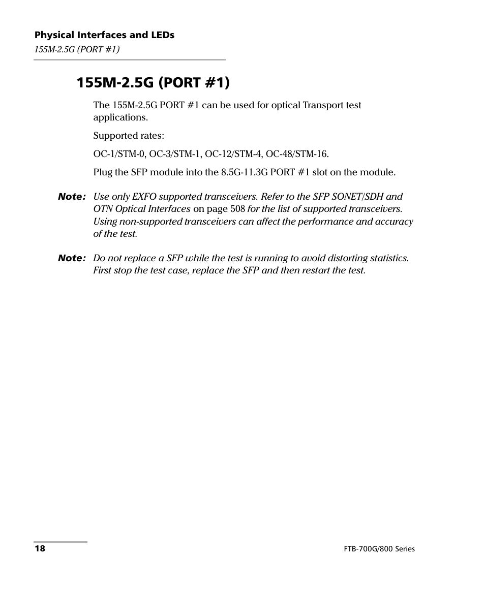 155m-2.5g (port #1) | EXFO FTB-800 Series for FTB-1 User Manual | Page 28 / 621