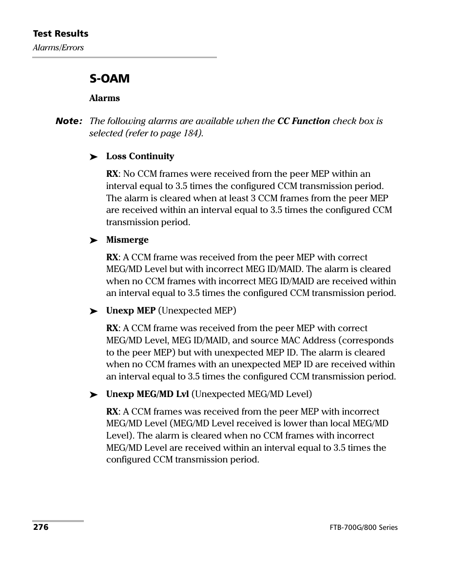S-oam | EXFO FTB-800 Series for FTB-1 User Manual | Page 286 / 621