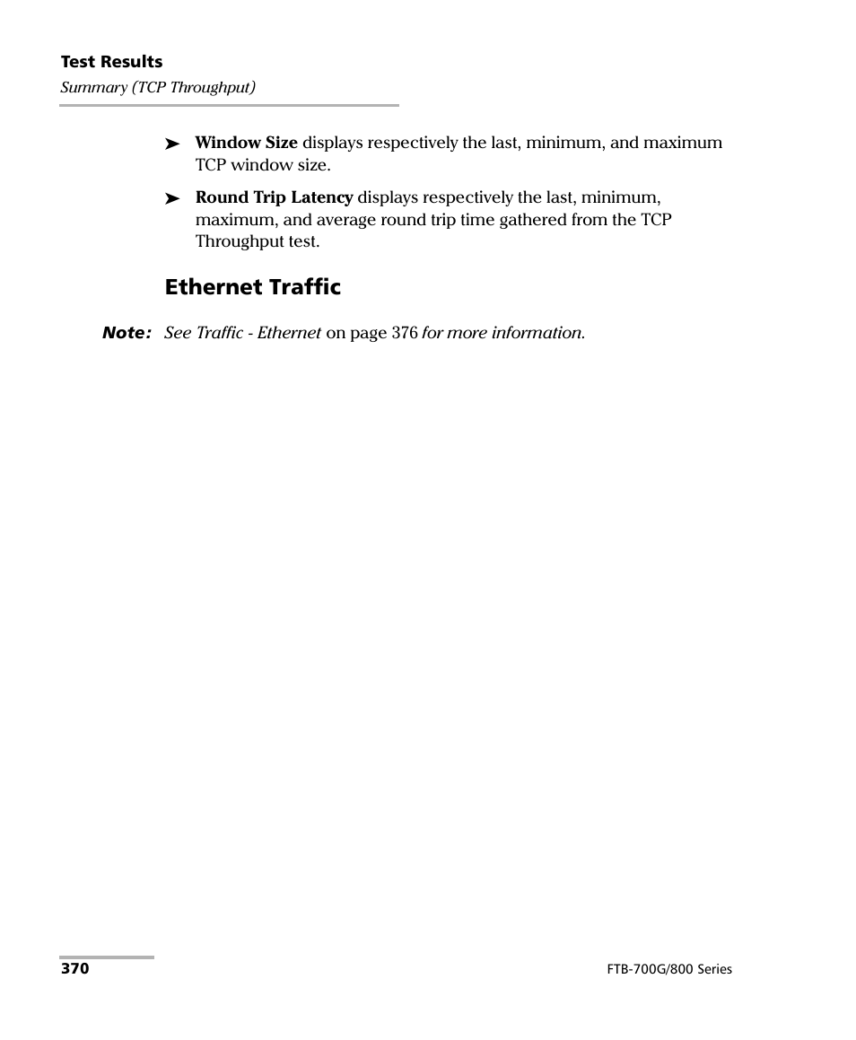 Ethernet traffic | EXFO FTB-800 Series for FTB-1 User Manual | Page 380 / 621
