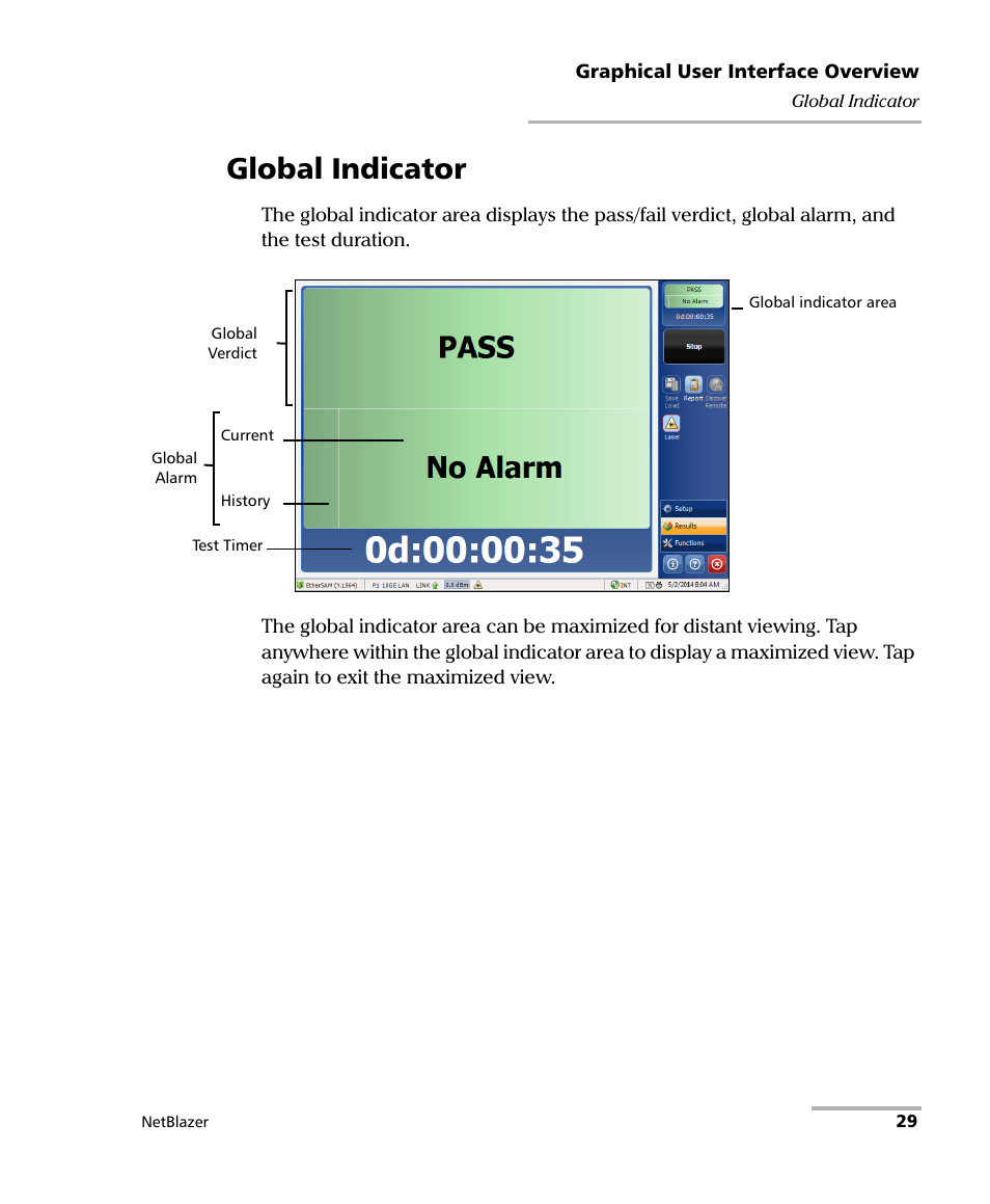 Global indicator | EXFO FTB-800 Series for FTB-1 User Manual | Page 39 / 621