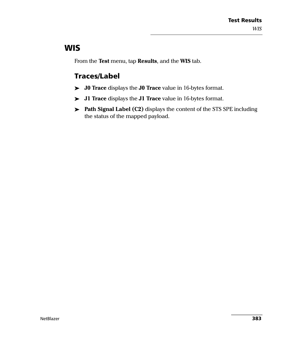 Traces/label | EXFO FTB-800 Series for FTB-1 User Manual | Page 393 / 621