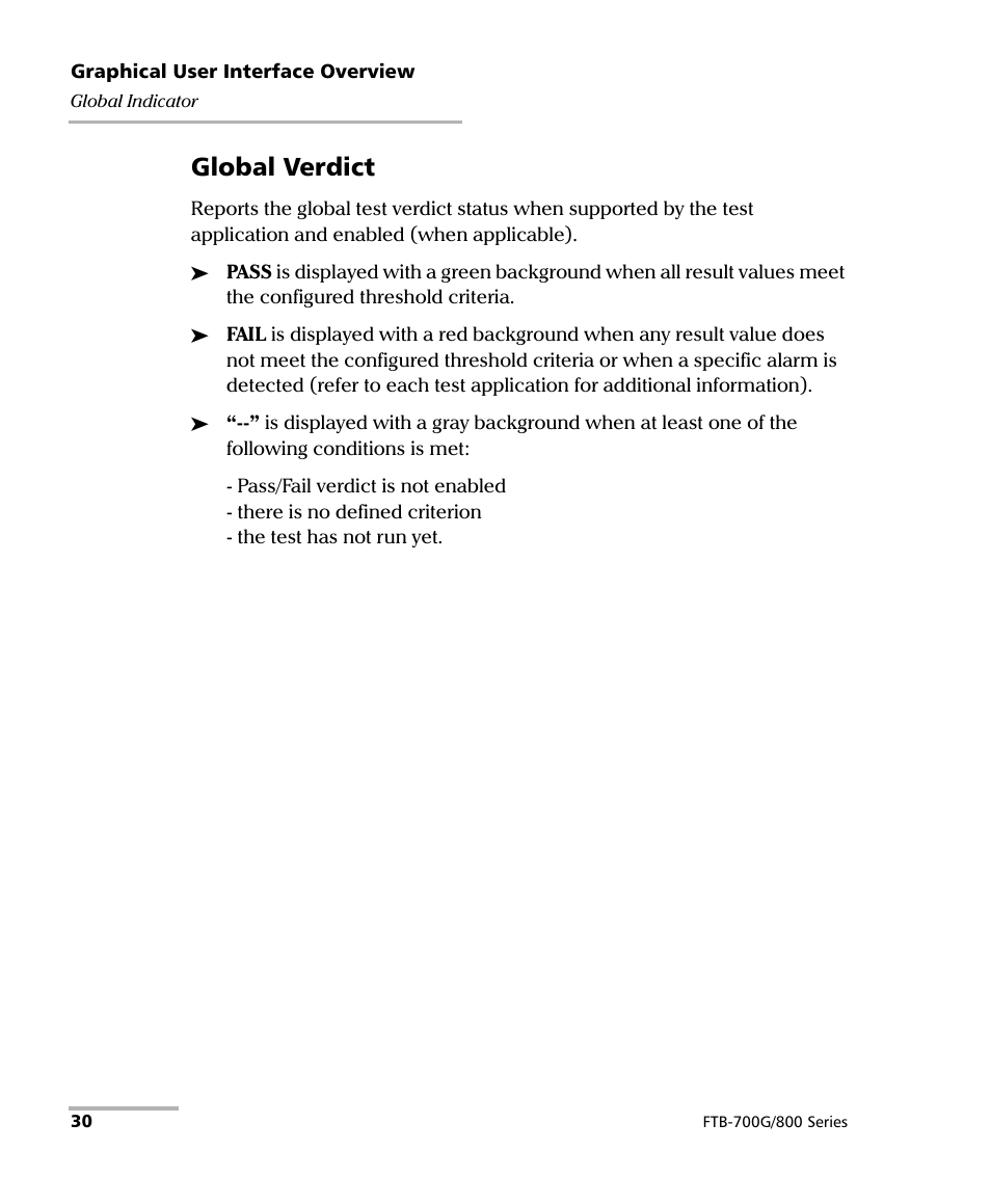 Global verdict | EXFO FTB-800 Series for FTB-1 User Manual | Page 40 / 621
