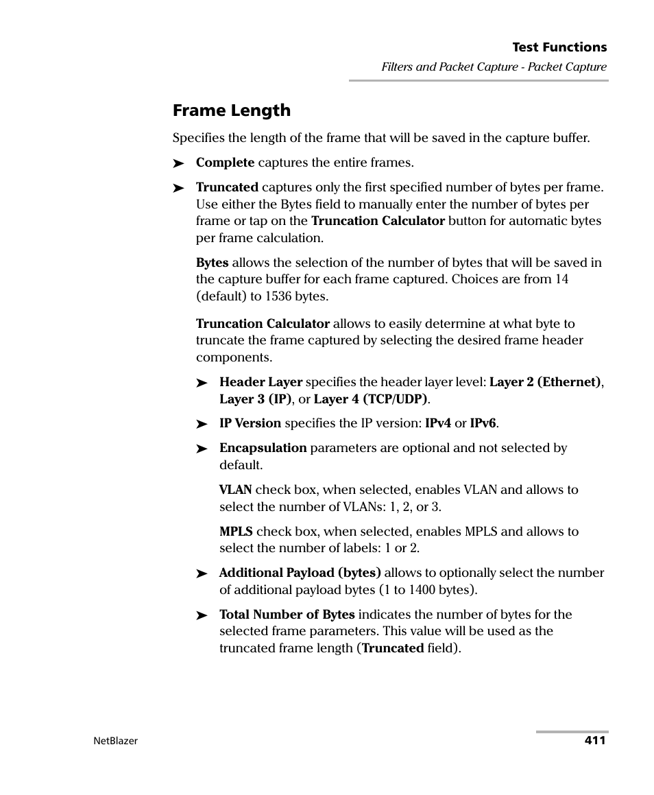 Frame length | EXFO FTB-800 Series for FTB-1 User Manual | Page 421 / 621