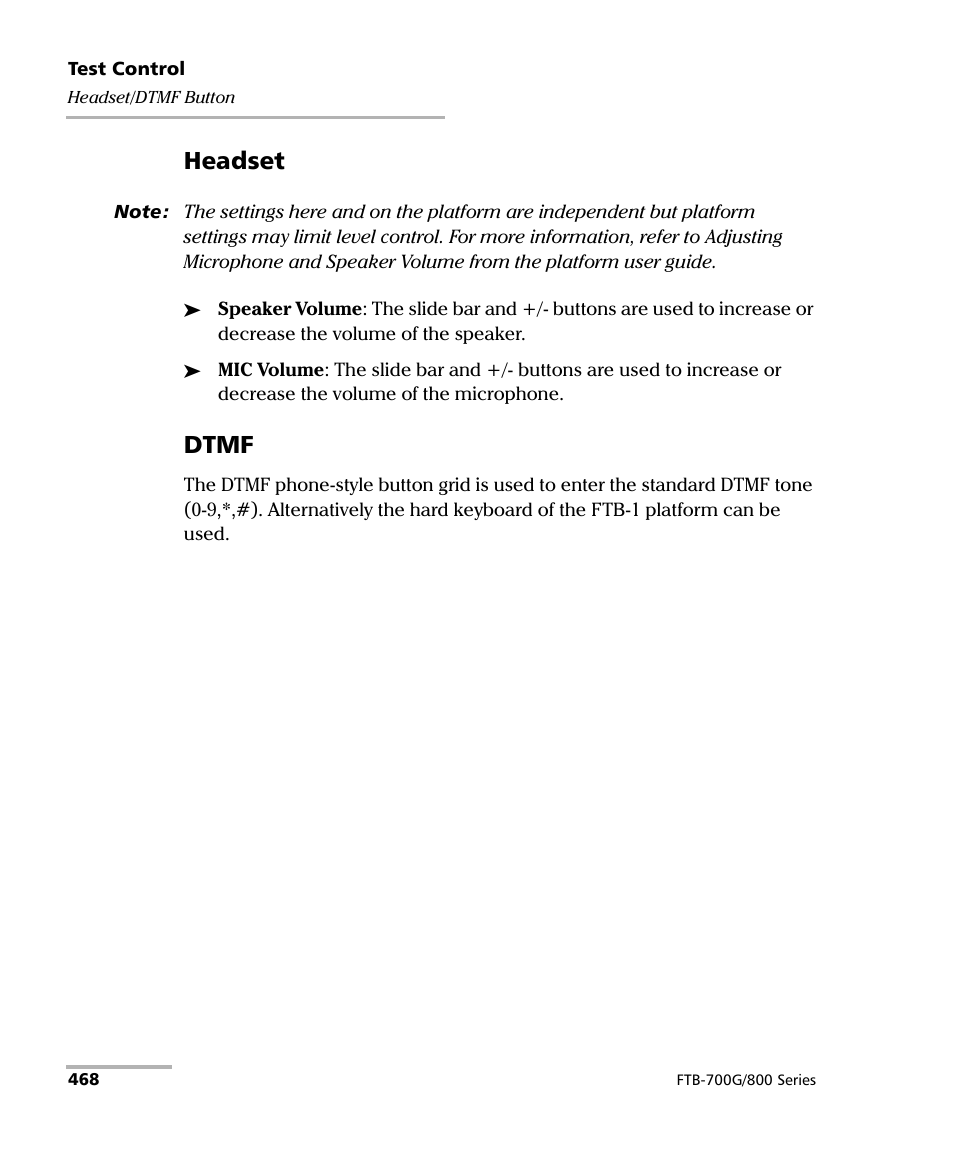 Headset, Dtmf | EXFO FTB-800 Series for FTB-1 User Manual | Page 478 / 621