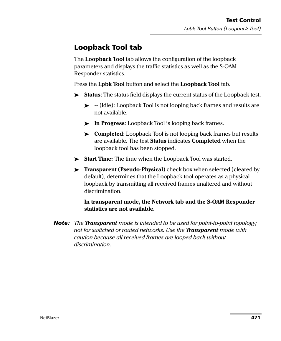 Loopback tool tab | EXFO FTB-800 Series for FTB-1 User Manual | Page 481 / 621