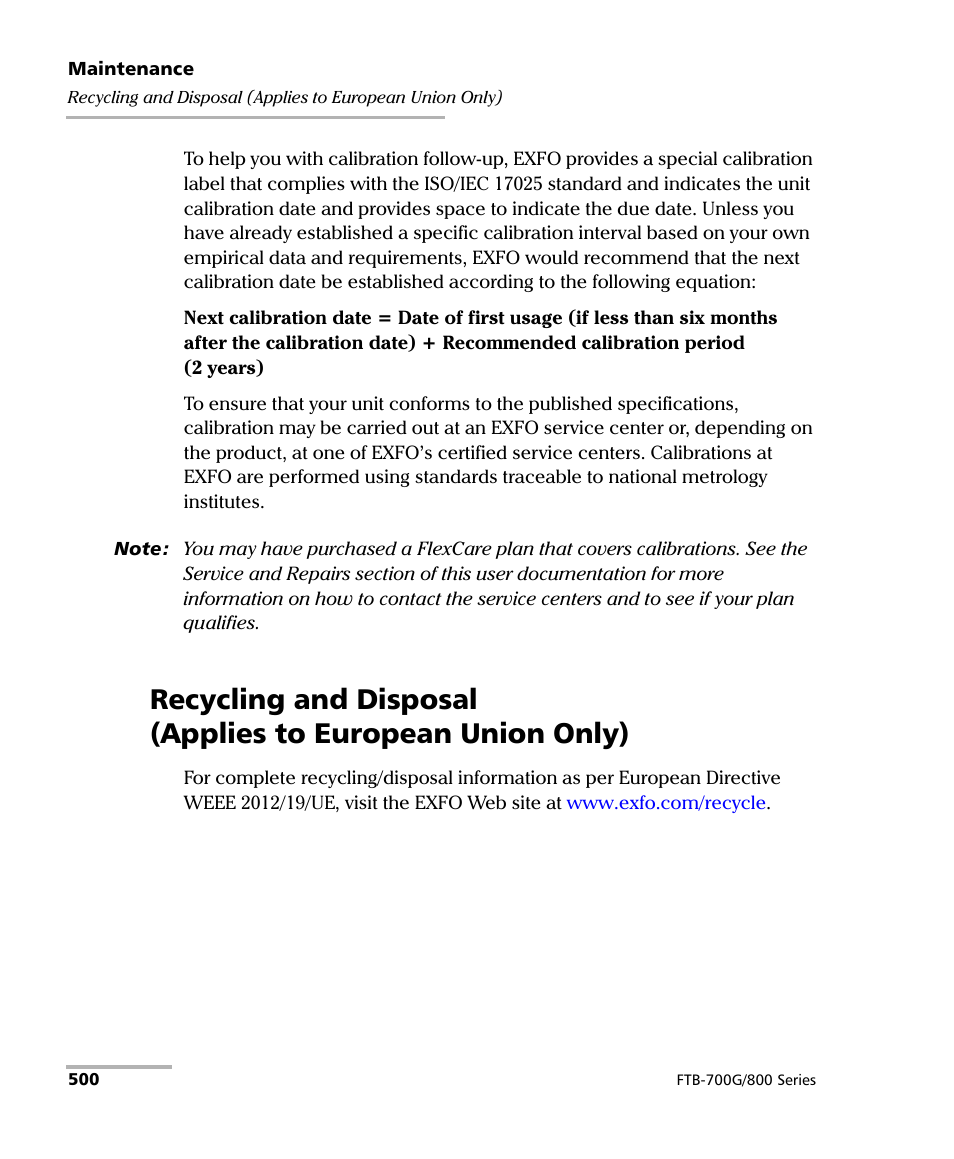 EXFO FTB-800 Series for FTB-1 User Manual | Page 510 / 621