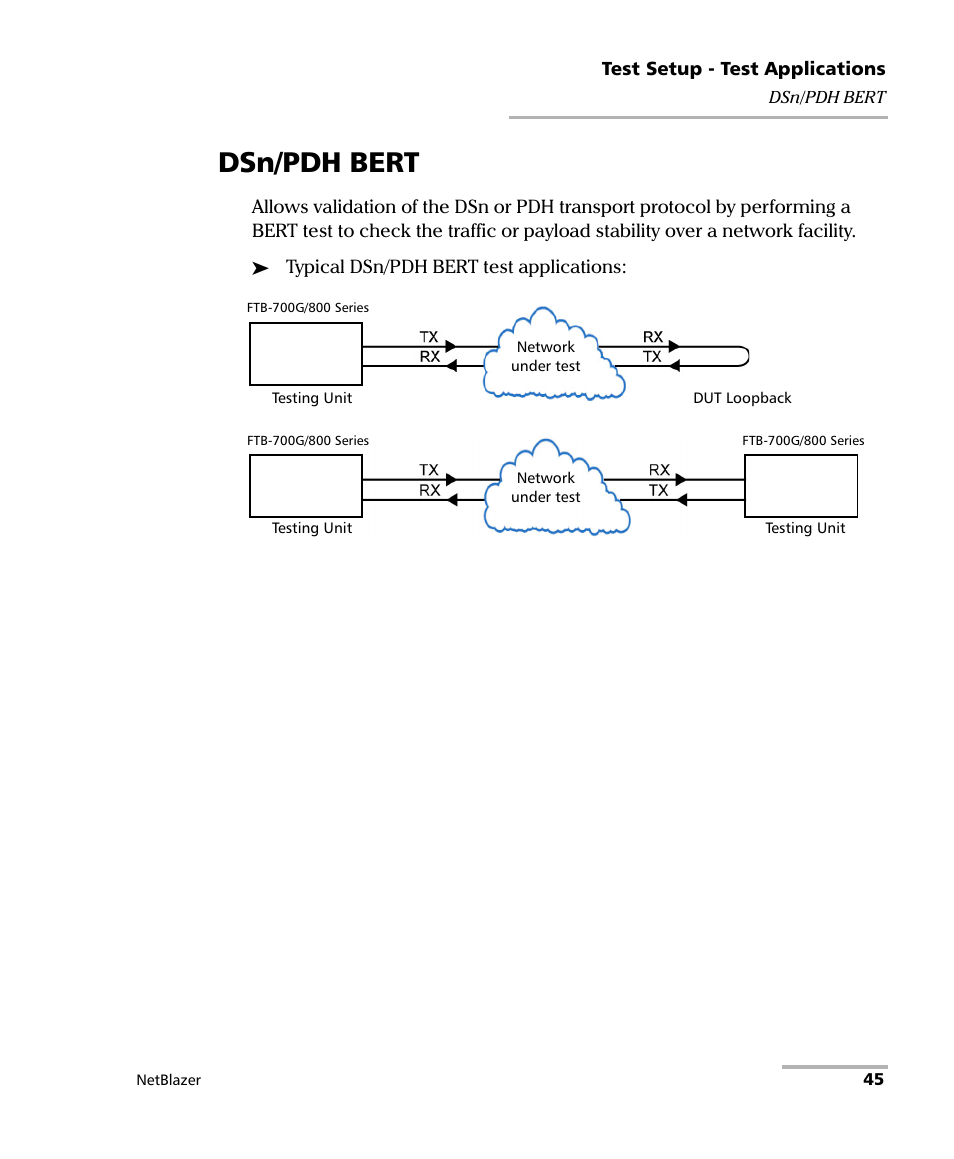 Dsn/pdh bert | EXFO FTB-800 Series for FTB-1 User Manual | Page 55 / 621