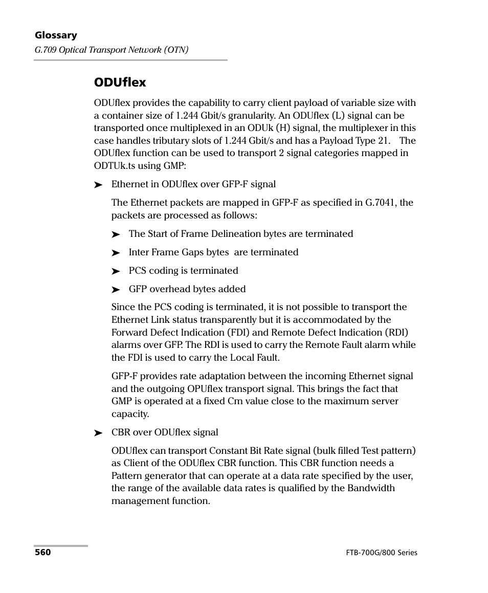 Oduflex | EXFO FTB-800 Series for FTB-1 User Manual | Page 570 / 621