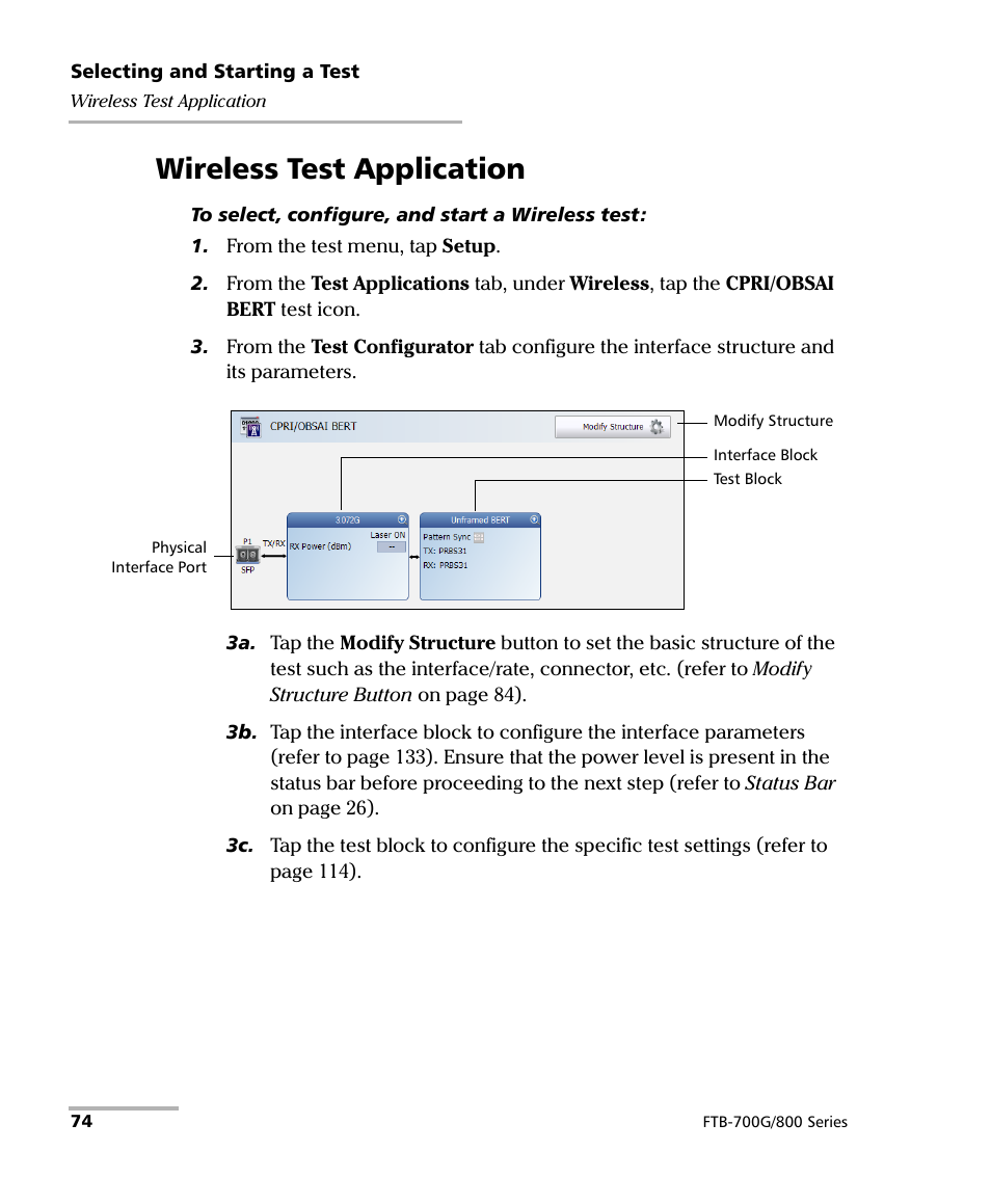 Wireless test application | EXFO FTB-800 Series for FTB-1 User Manual | Page 84 / 621