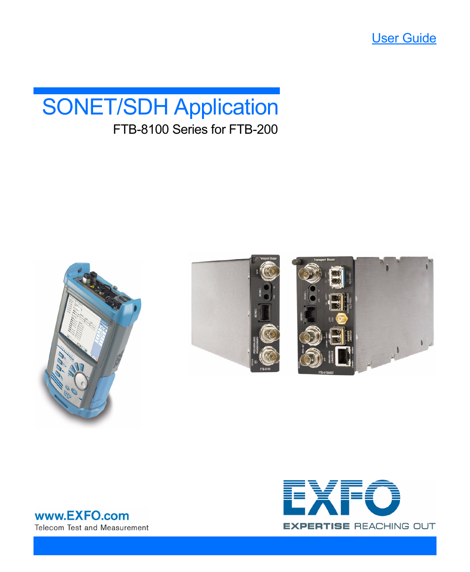 EXFO FTB-8100 Series Transport Blazer for FTB-200 User Manual | 518 pages