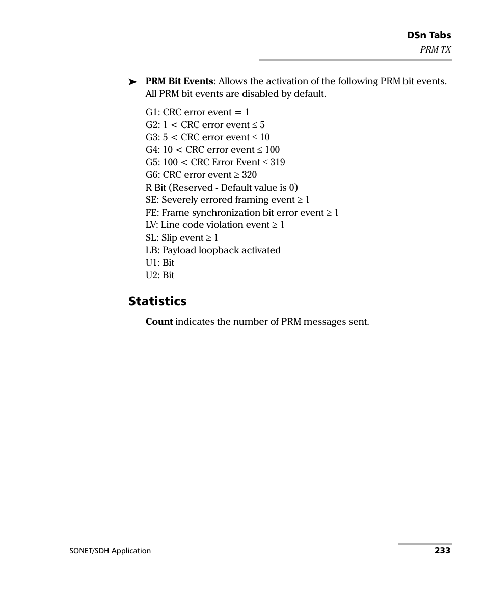 Statistics | EXFO FTB-8100 Series Transport Blazer for FTB-200 User Manual | Page 245 / 518