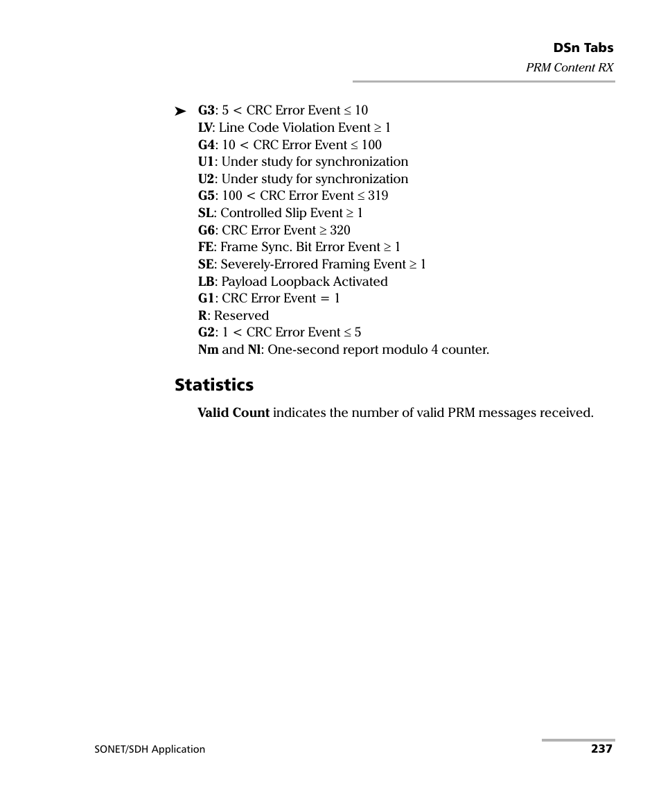Statistics | EXFO FTB-8100 Series Transport Blazer for FTB-200 User Manual | Page 249 / 518