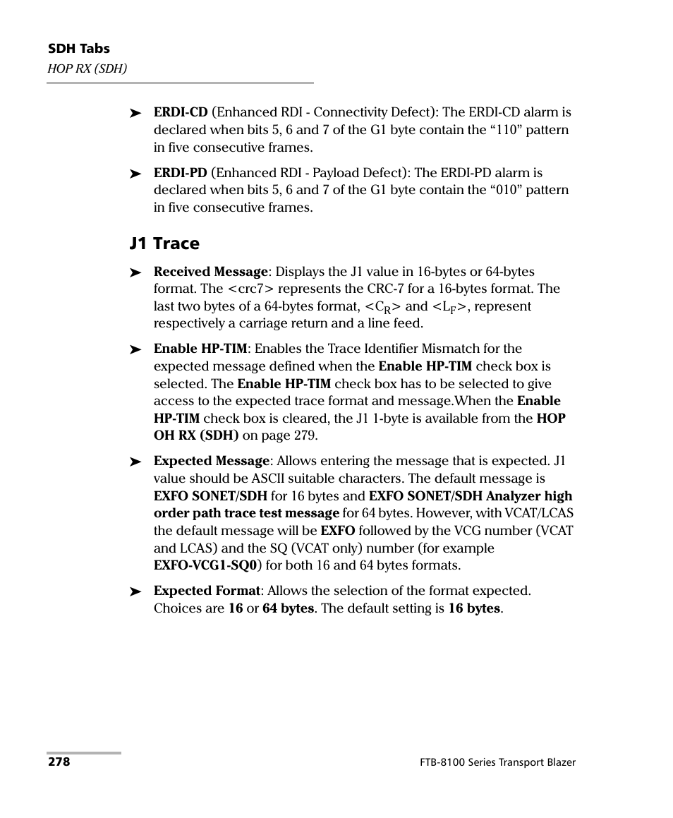 J1 trace | EXFO FTB-8100 Series Transport Blazer for FTB-200 User Manual | Page 290 / 518