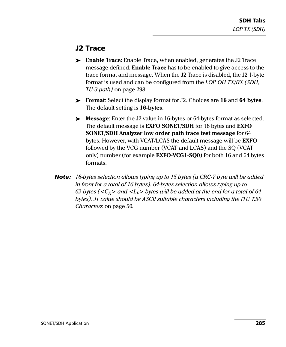 J2 trace | EXFO FTB-8100 Series Transport Blazer for FTB-200 User Manual | Page 297 / 518