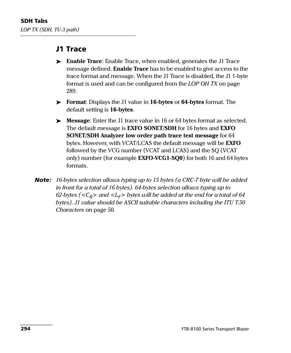 J1 trace | EXFO FTB-8100 Series Transport Blazer for FTB-200 User Manual | Page 306 / 518