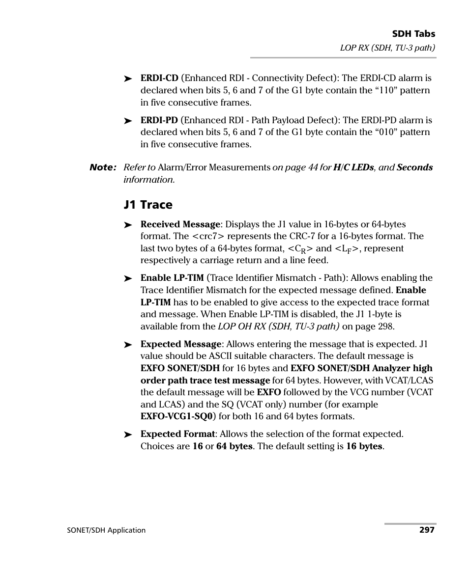 J1 trace | EXFO FTB-8100 Series Transport Blazer for FTB-200 User Manual | Page 309 / 518