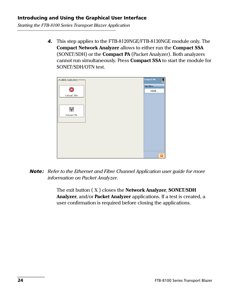 EXFO FTB-8100 Series Transport Blazer for FTB-200 User Manual | Page 36 / 518