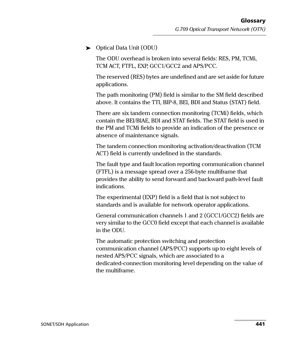 EXFO FTB-8100 Series Transport Blazer for FTB-200 User Manual | Page 453 / 518