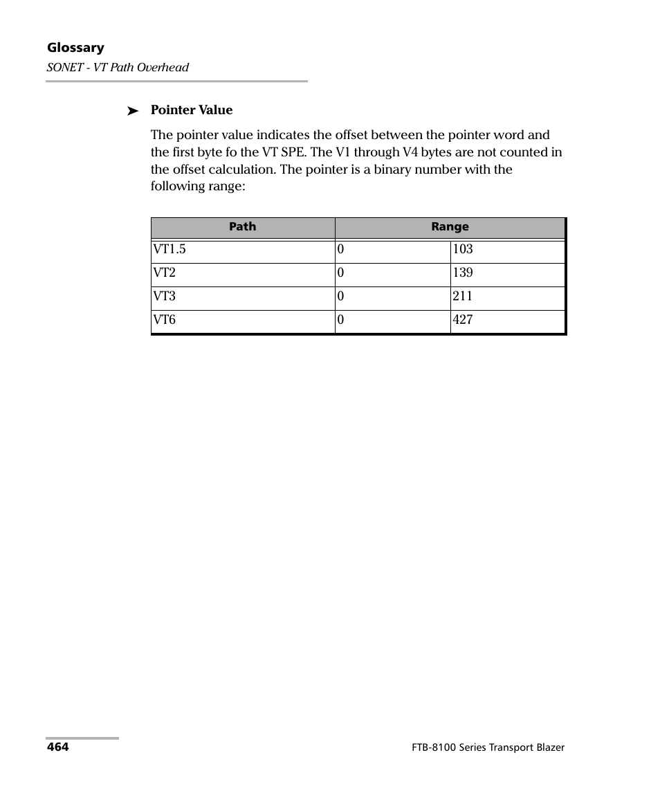 EXFO FTB-8100 Series Transport Blazer for FTB-200 User Manual | Page 476 / 518