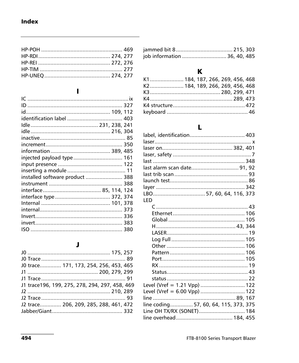 EXFO FTB-8100 Series Transport Blazer for FTB-200 User Manual | Page 506 / 518