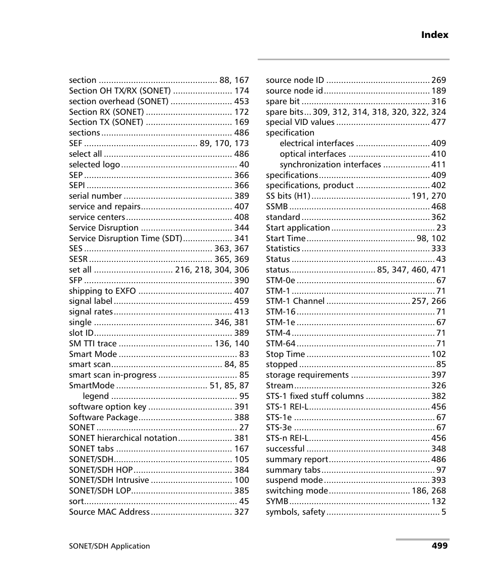 EXFO FTB-8100 Series Transport Blazer for FTB-200 User Manual | Page 511 / 518