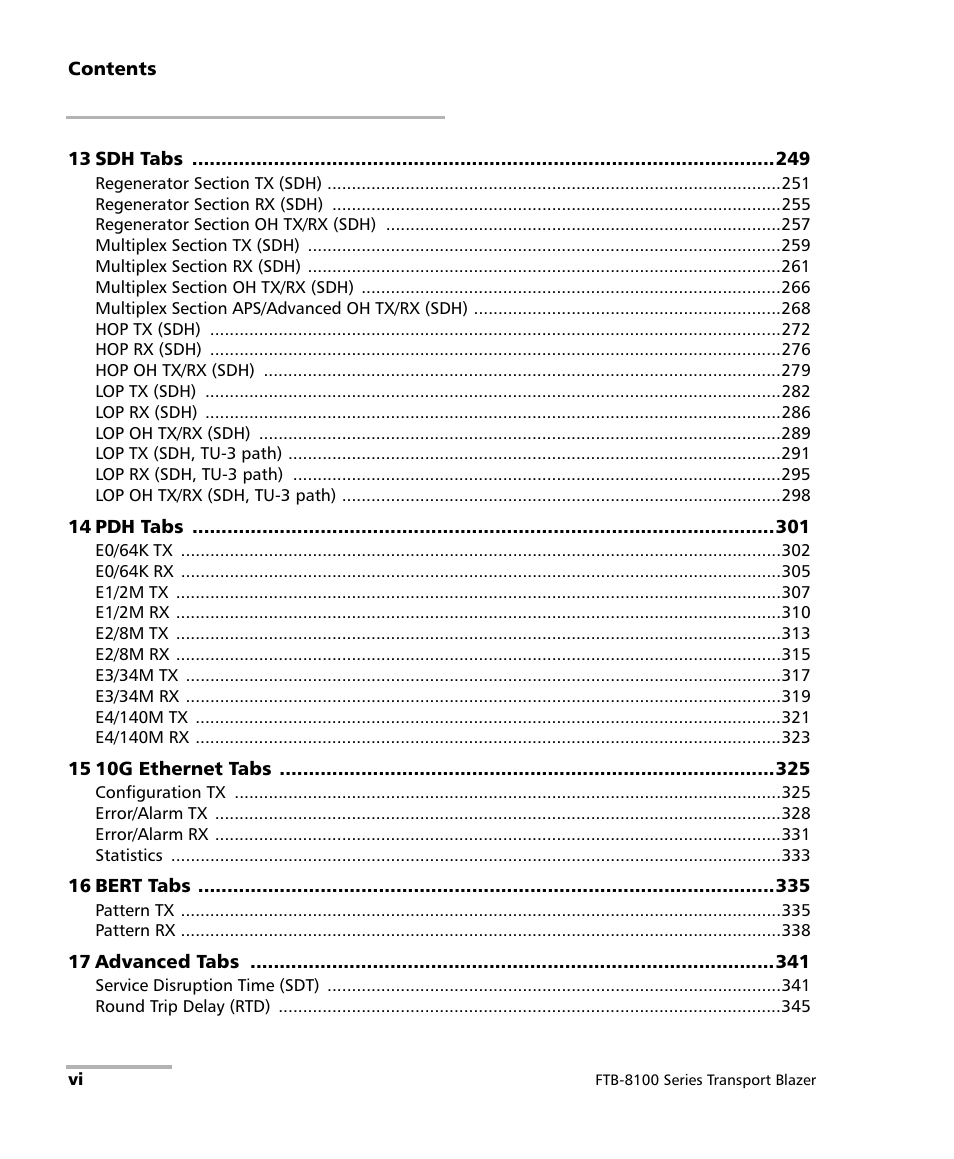 EXFO FTB-8100 Series Transport Blazer for FTB-200 User Manual | Page 6 / 518