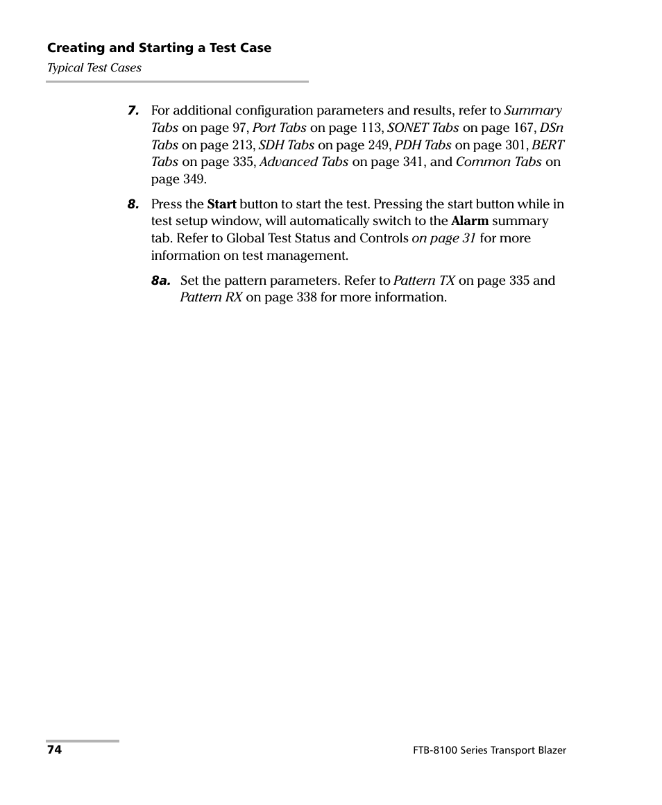 EXFO FTB-8100 Series Transport Blazer for FTB-200 User Manual | Page 86 / 518