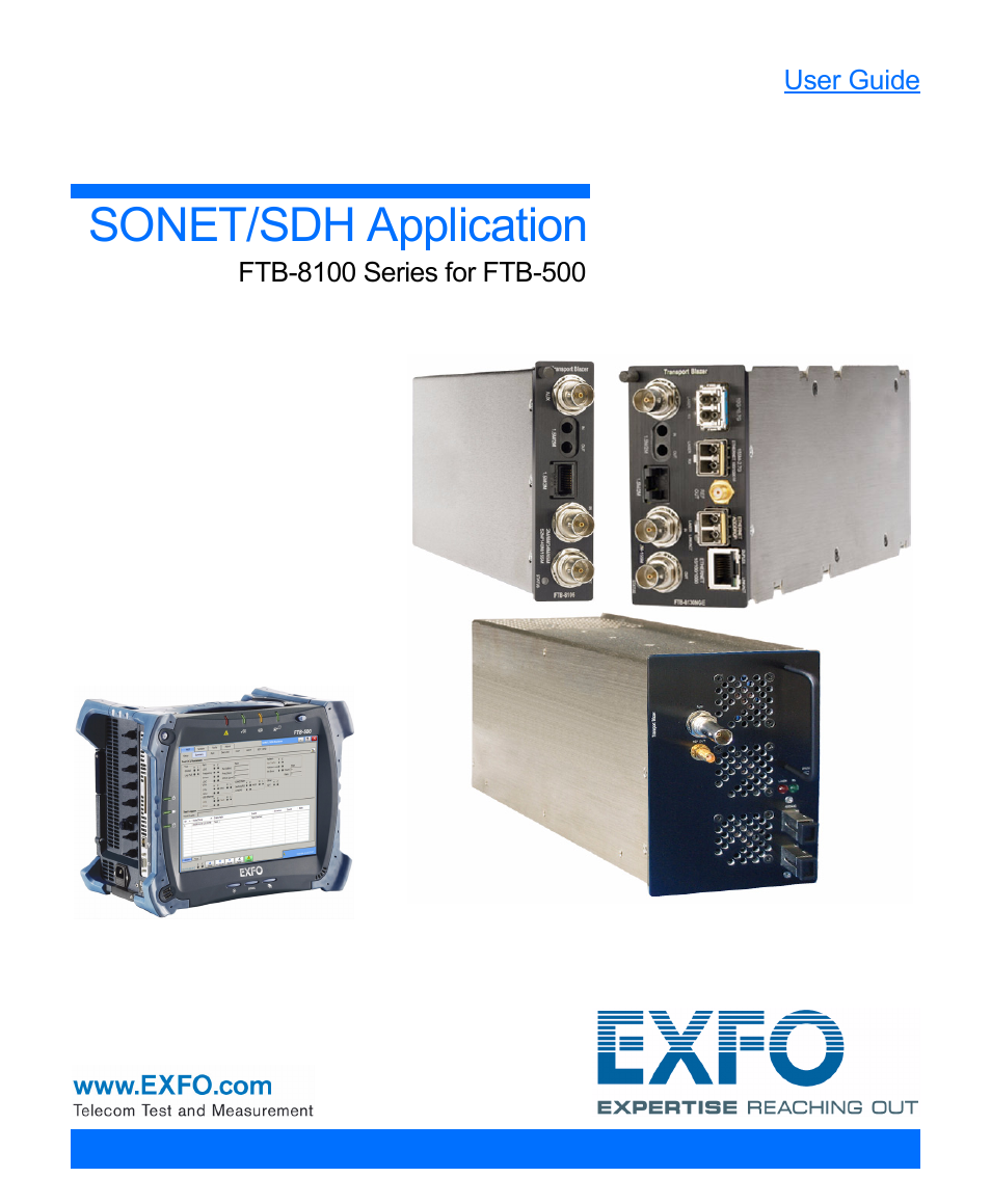 EXFO FTB-8100 Series Transport Blazer for FTB-500 User Manual | 719 pages