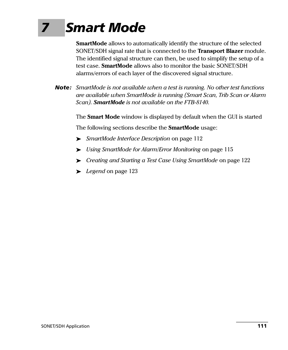 7 smart mode, 7smart mode | EXFO FTB-8100 Series Transport Blazer for FTB-500 User Manual | Page 125 / 719