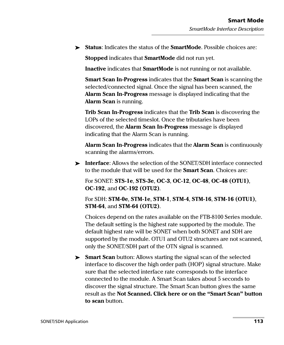EXFO FTB-8100 Series Transport Blazer for FTB-500 User Manual | Page 127 / 719