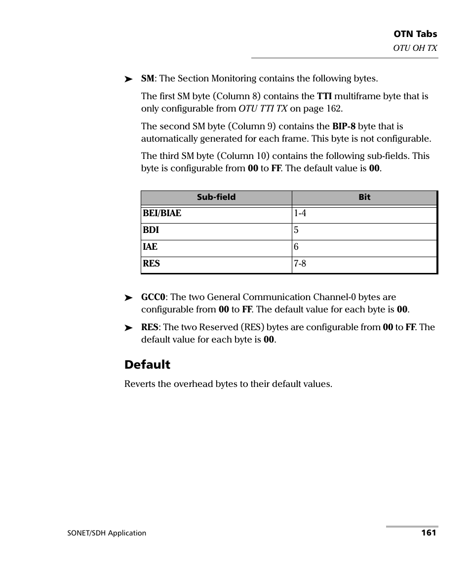 Default | EXFO FTB-8100 Series Transport Blazer for FTB-500 User Manual | Page 175 / 719