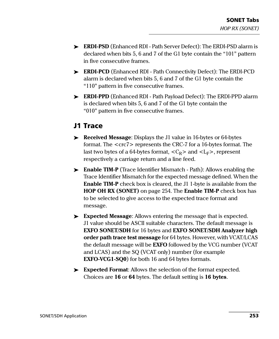 J1 trace | EXFO FTB-8100 Series Transport Blazer for FTB-500 User Manual | Page 267 / 719