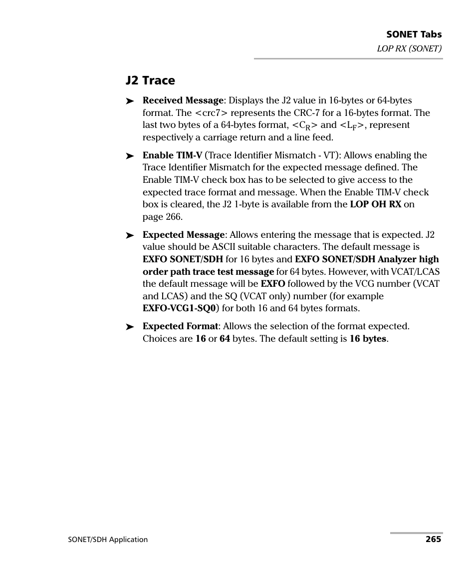 J2 trace | EXFO FTB-8100 Series Transport Blazer for FTB-500 User Manual | Page 279 / 719