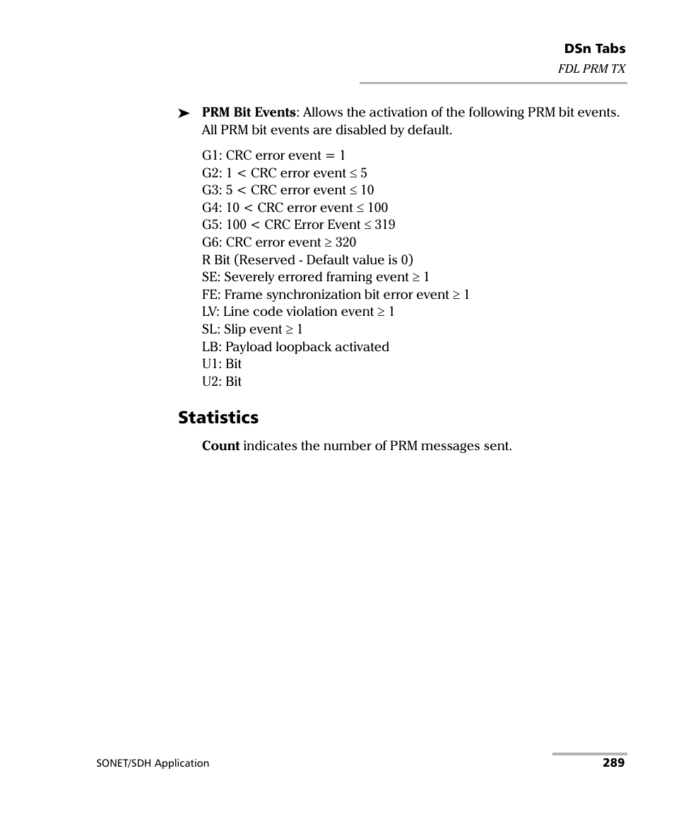 Statistics | EXFO FTB-8100 Series Transport Blazer for FTB-500 User Manual | Page 303 / 719