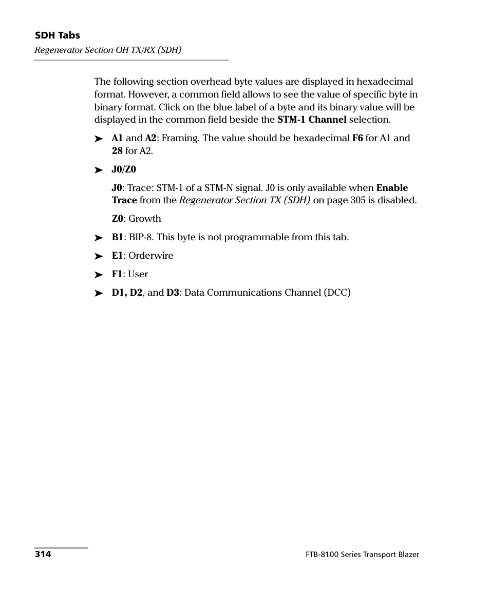 EXFO FTB-8100 Series Transport Blazer for FTB-500 User Manual | Page 328 / 719