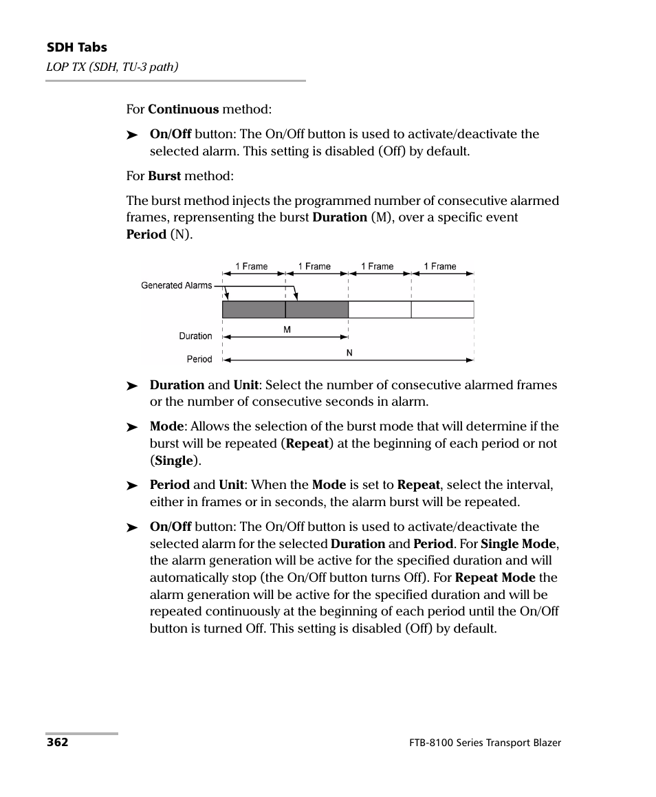 EXFO FTB-8100 Series Transport Blazer for FTB-500 User Manual | Page 376 / 719
