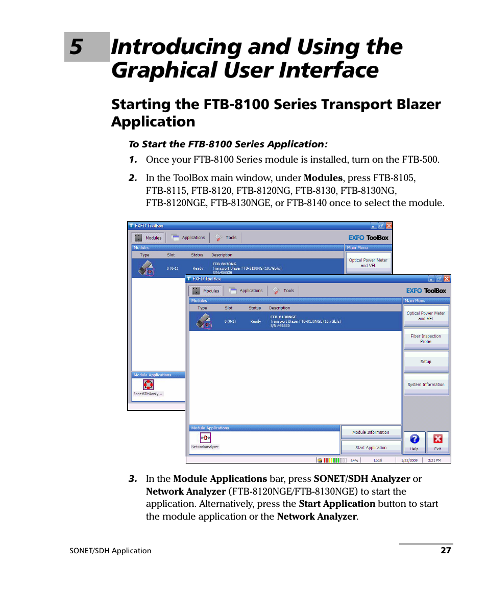 EXFO FTB-8100 Series Transport Blazer for FTB-500 User Manual | Page 41 / 719