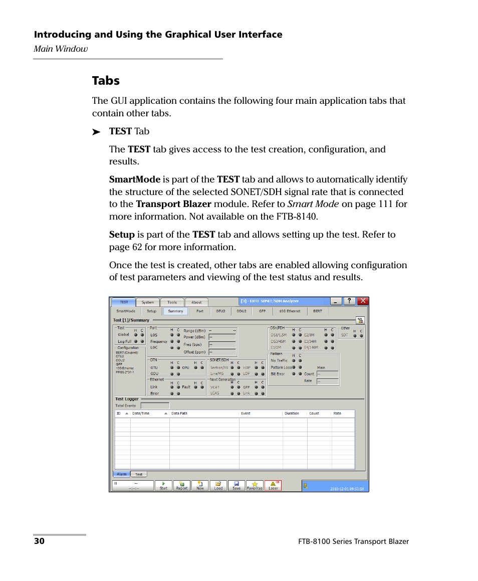 Tabs | EXFO FTB-8100 Series Transport Blazer for FTB-500 User Manual | Page 44 / 719