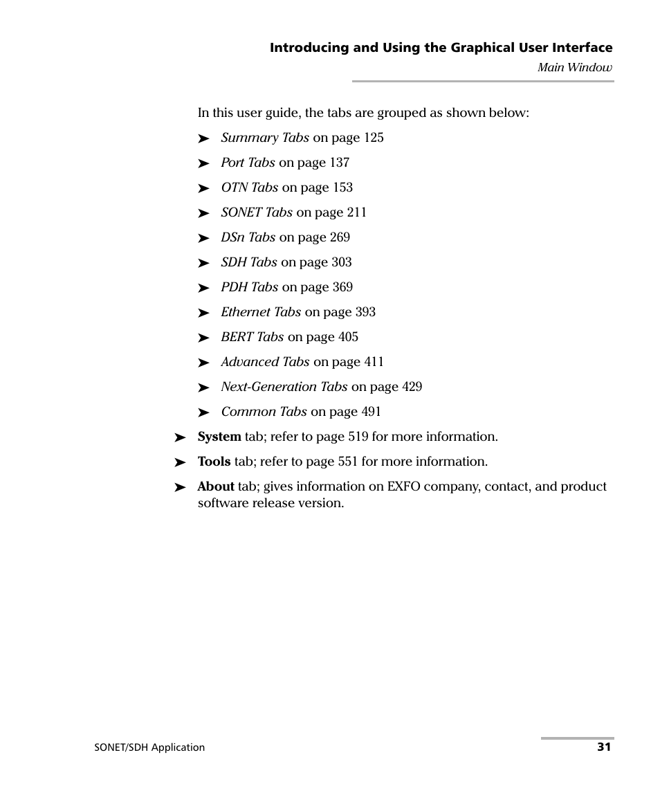EXFO FTB-8100 Series Transport Blazer for FTB-500 User Manual | Page 45 / 719