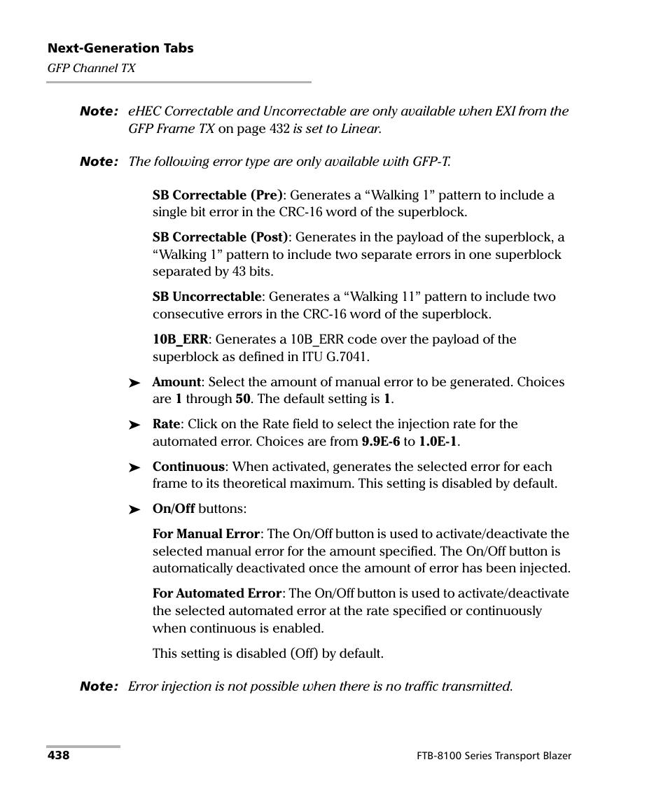 EXFO FTB-8100 Series Transport Blazer for FTB-500 User Manual | Page 452 / 719