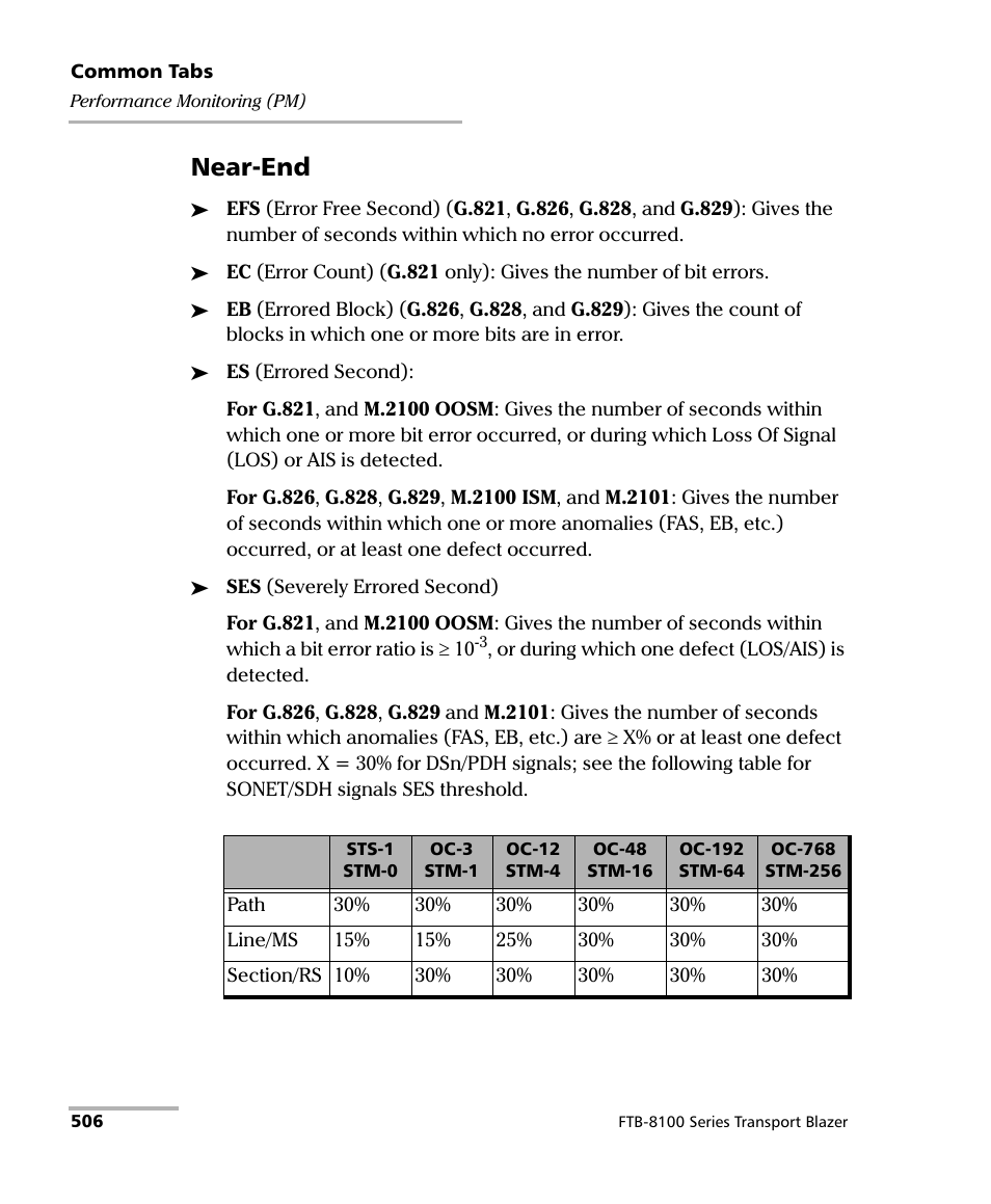 Near-end | EXFO FTB-8100 Series Transport Blazer for FTB-500 User Manual | Page 520 / 719